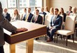 © Aliaksandr Barouski - Business conference scene with a podium and rows of chairs in a hotel venue