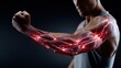 © Cre-AI-Tor  - Athletic Arm With Highlighted Muscles and Neural Pathways