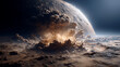 © Catifo - Celestial explosion event outer space digital art cosmic environment dramatic viewpoint sci-fi concept