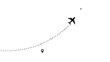 © atik - Airplane travel route with flight path from location pin to destination point on white background, journey concept