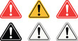 © MAJHI LAB - Warning Signs with Exclamation Marks in Various Colors