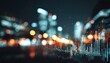 © Michael - Consulting concept with blurred city lights and digital graphs. High quality