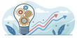 © Umar - Creative innovation driving business growth with bright idea gears inside lightbulb, visualized on upward trending charts, perfect for marketing concepts