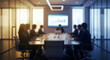 © Sanjaya - Blurred Business Meeting in Conference Room with Professional Corporate Discussion Background