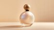 © Wahyu - Professional Product Mockup: Delicate Pearlescent Perfume Bottle with Gold Accents