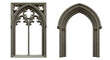 © Saim Art - Gothic window and archway transparent background cutout png