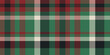 © DEWINs - Christmas Tartan Plaid Pattern in Red Green and Cream, Seamless Vector EPS Background