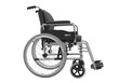 © Finn - Silver and black wheelchair PNG isolated on transparent background, mobility aid for disabled people and medical equipment