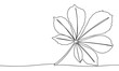 © clelia-clelia - Continuous Line Drawing of a Palmate Leaf