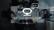 © InfiniteFlow - A digital workspace featuring a chatbot icon and voice search interface, illustrating the integration of technology in team discussions and modern communication methods. Raster