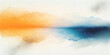 © FANUSH - Abstract watercolor sea and cloudscape sunset, a grunge nature sky background with ocean waves and light