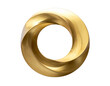 © oxie99 - Goldener Kreis – abstrakte Form als Freisteller auf weißem Hintergrund