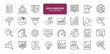 © Bradericon - Set of line icons related to data analysis. Outline icons collection