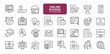 © Bradericon - Set of line icons related to online school. Outline icons collection
