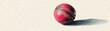 © Newstep - A detailed illustration of a red cricket ball, showcasing its glossy surface and stitching, casting a subtle shadow on a textured background.