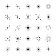 © Over View - A collection of twentyfour unique starbursts and sparkles, each radiating with its own distinct charm, isolated on perfect for adding shine