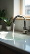 © Roman - Faucet running from a faucet in a sink