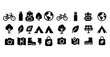 © Coosh448 - Outdoor adventure icons: cycling, hiking, camping, nature, and t