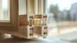 © Arif - Close-up of window frame's cross-section, showcasing its internal structure and material.