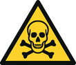 © Shawon - High-Risk Toxicity Warning .Skull and Crossbones Safety Sign