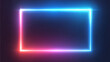 © Thiago - An artistic neon rectangle of light in vibrant hues of pink and blue. The rectangle gives a modern touch on a dark background