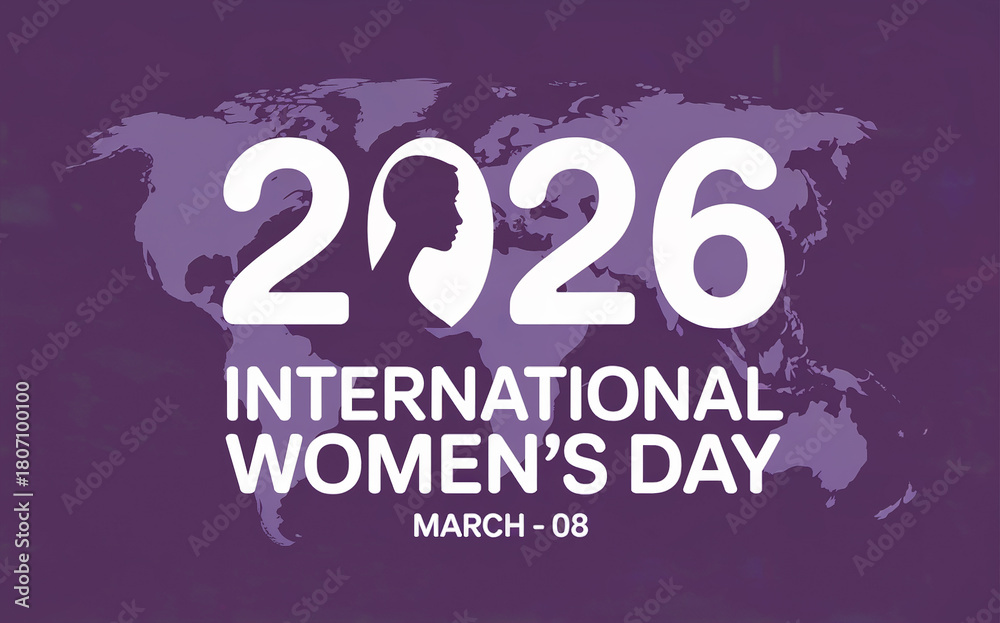Women S Day 2026 Banner With Woman Silhouette And World 1000 F 1807100100 