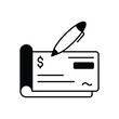 © Name - Bank Check vector icon
