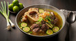 © FoodPedia - Hearty and savory beef shank soup with tender meat, rich bone marrow, and fresh garnishes, perfect for a warming and comforting meal