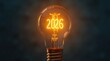 © Alex Pios - Glowing 2026 light bulb representing new goals, strategic direction and forward-thinking plans for the year ahead