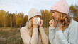 © rohappy - Sick women sneezing blow nose using tissue, unhealthy suffering girls feels unwell outdoors
