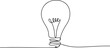 © Misho x Mamun - Continuous one line art drawing of idea (light bulb). Concept of idea emergence.one line icon with with white background