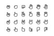 © Gon - いろんな形の手・指のベクターアイコンセット