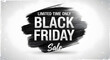 © MubassirulIslam - Black friday limited time only sale graphic featuring metallic typography over distressed paint stroke background
