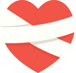 © Burhad - Broken Heart with Bandage Vector – Love Recovery Concept Illustration
