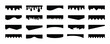 © Yanka - Separators shapes for website presentation set. Curve Lines, Wave, Drops and triangular dividers for Top or Bottom Page. Frame of header