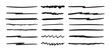 © Yanka - Vector set of hand drawn underline. Doodle lines set