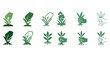© Svitlana - Set of twelve green hand gestures pulling grass and plants