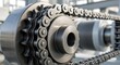 © Gandi - Close-up of Industrial Roller Chain and Sprocket