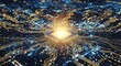 © graphicview35 - A central processing unit glows with energy, symbolizing the power and complexity of modern technology and its impact on the digital world