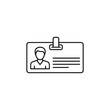© Safi - Outline icon for user ID, business card, or personal information profile.