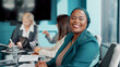 © FlexOn/peopleimages.com - Portrait, woman and lawyer in boardroom with smile for legal aid, labor law and legislation advice. Confident, female person and team in workplace for advocacy meeting, employment rights or about us.