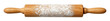 © hdesert - Modern smooth rolling pin, isolated on transparent background, pastry baking equipment, photorealistic texture, bright studio shot
