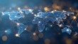 © Shahid - Global connections across the world map with glowing network nodes, representing international business and digital transformation for a connected future