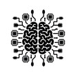 © firoj - Artificial intelligence brain with circuitry and microchips