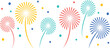 © Billal - Colorful graphic fireworks burst on white background, party celebration, holiday event, new year explosion, isolated vector illustration