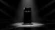 © MDOMAR - Elegant black perfume bottle stands in the spotlight on a marble surface