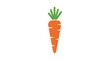 © Humairoh - Illustration of fresh orange carrot with green leaves on white