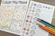© umar - Color My Mood coloring page with colored pencils