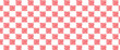 © moh - Red and white checkered seamless pattern. Endless background. Chess pattern . Red and white square background. Vector illustration.
