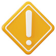 © Kahade Studio - Caution Sign 3D Icon